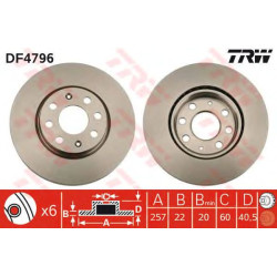 Kočioni disk TRW DF4796