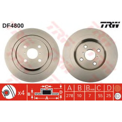 Kočioni disk TRW DF4800
