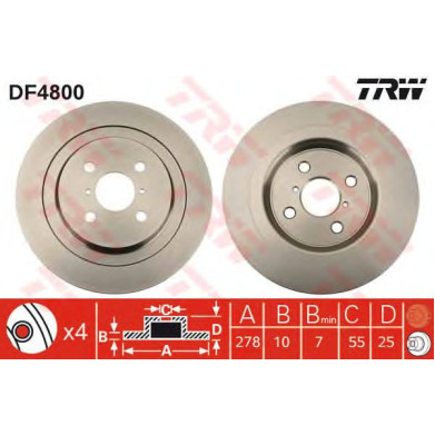 Kočioni disk TRW DF4800
