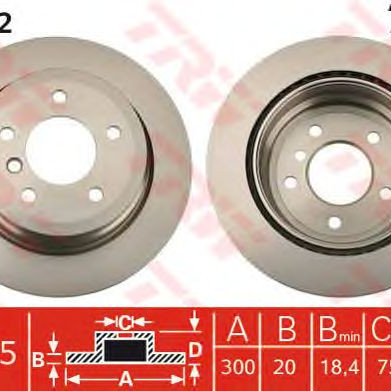 Kočioni disk TRW DF4802