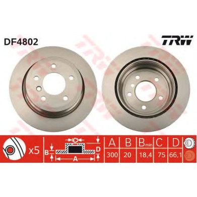 Kočioni disk TRW DF4802