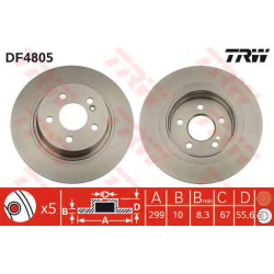Kočioni disk TRW DF4805