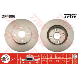 Kočioni disk TRW DF4806