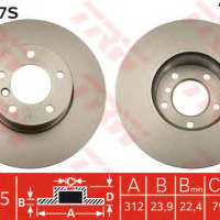Kočioni disk TRW DF4807S