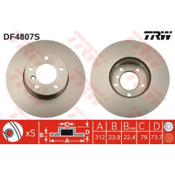 Kočioni disk TRW DF4807S