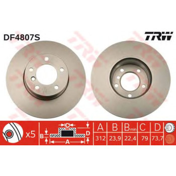 Kočioni disk TRW DF4807S