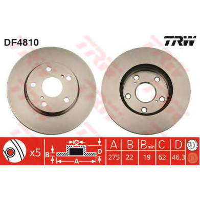 Kočioni disk TRW DF4810