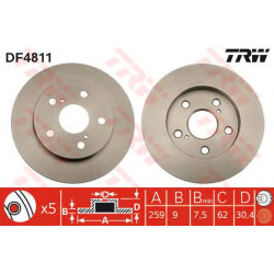 Kočioni disk TRW DF4811