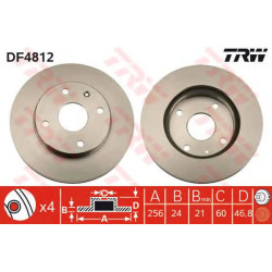 Kočioni disk TRW DF4812