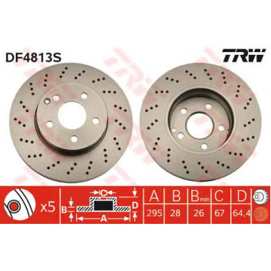 Kočioni disk TRW DF4813S