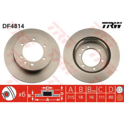 Kočioni disk TRW DF4814