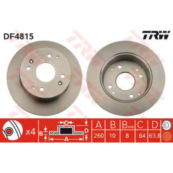 Kočioni disk TRW DF4815