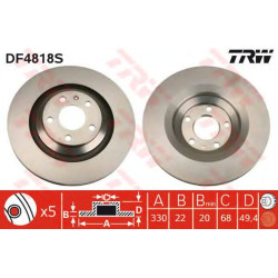 Kočioni disk TRW DF4818S