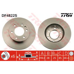 Kočioni disk TRW DF4822S
