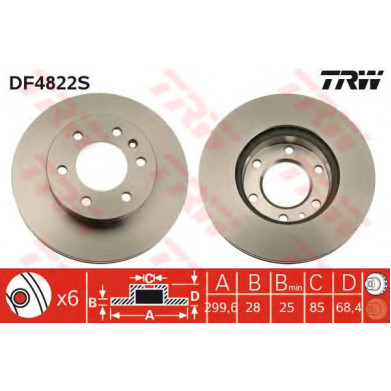 Kočioni disk TRW DF4822S
