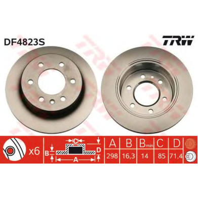 Kočioni disk TRW DF4823S
