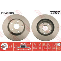Kočioni disk TRW DF4828S