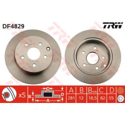Kočioni disk TRW DF4829