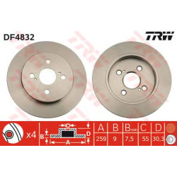 Kočioni disk TRW DF4832