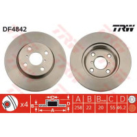 Kočioni disk TRW DF4842