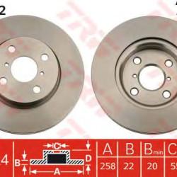 Kočioni disk TRW DF4842