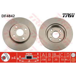 Kočioni disk TRW DF4842