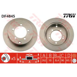 Kočioni disk TRW DF4845