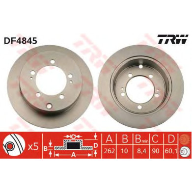 Kočioni disk TRW DF4845