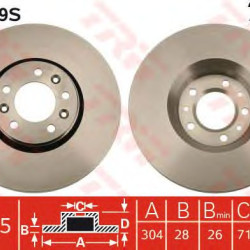 Kočioni disk TRW DF4849S