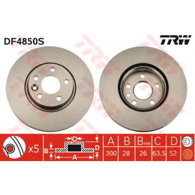 Kočioni disk TRW DF4850S