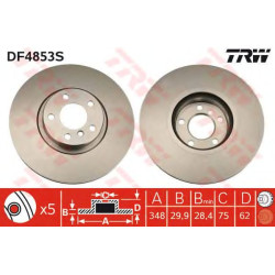 Kočioni disk TRW DF4853S