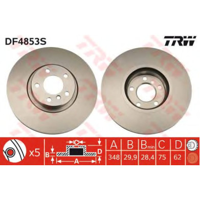 Kočioni disk TRW DF4853S