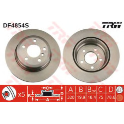 Kočioni disk TRW DF4854S