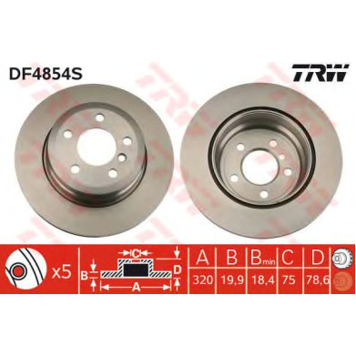 Kočioni disk TRW DF4854S