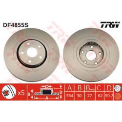 Kočioni disk TRW DF4855S