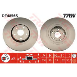 Kočioni disk TRW DF4856S