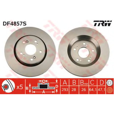 Kočioni disk TRW DF4857S