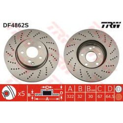 Kočioni disk TRW DF4862S
