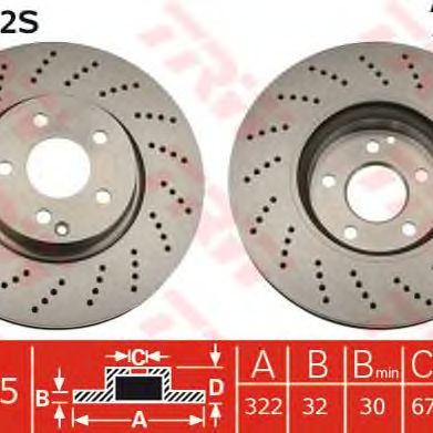 Kočioni disk TRW DF4862S