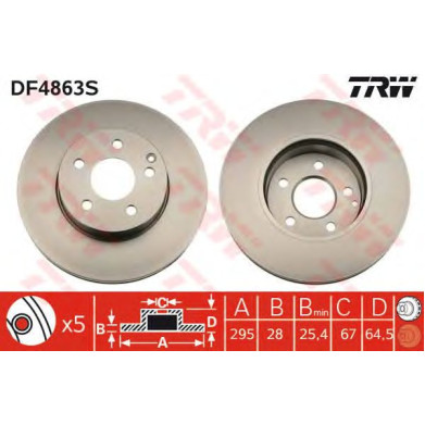 Kočioni disk TRW DF4863S
