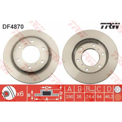 Kočioni disk TRW DF4870