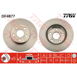 Kočioni disk TRW DF4877