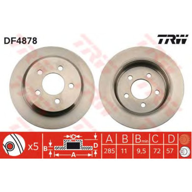 Kočioni disk TRW DF4878