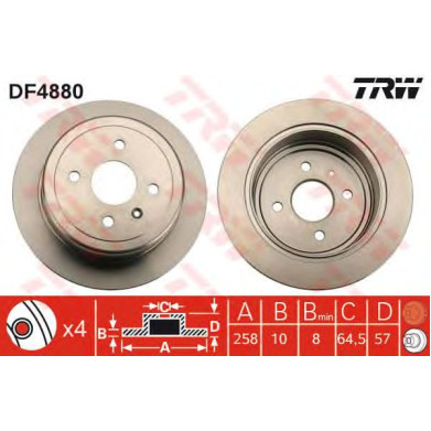 Kočioni disk TRW DF4880