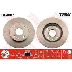 Kočioni disk TRW DF4887