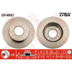 Kočioni disk TRW DF4892