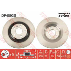 Kočioni disk TRW DF4893S