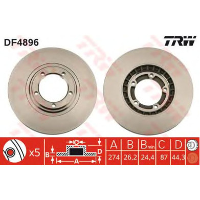 Kočioni disk TRW DF4896