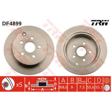 Kočioni disk TRW DF4899