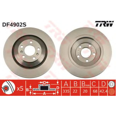 Kočioni disk TRW DF4902S